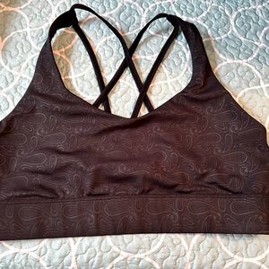 Zyia Black Paisley Sports Bra XXXL EUC